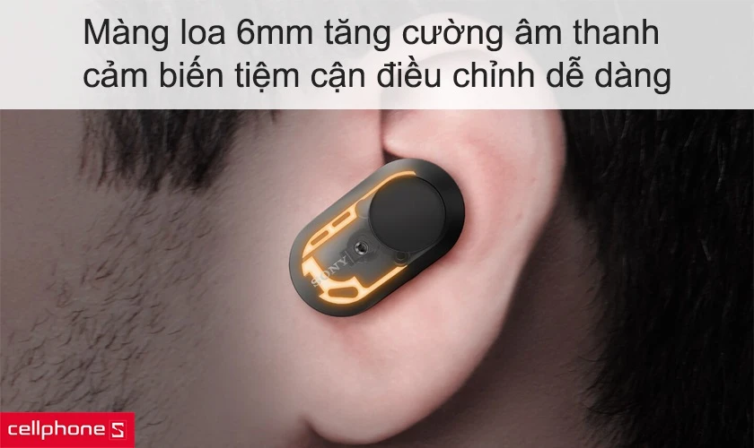 Màng loa 6mm tăng cường âm thanh, cảm biến tiệm cận