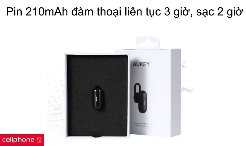 Pin 210 mAh đàm thoại liên tục 3 giờ, sạc 2 giờ