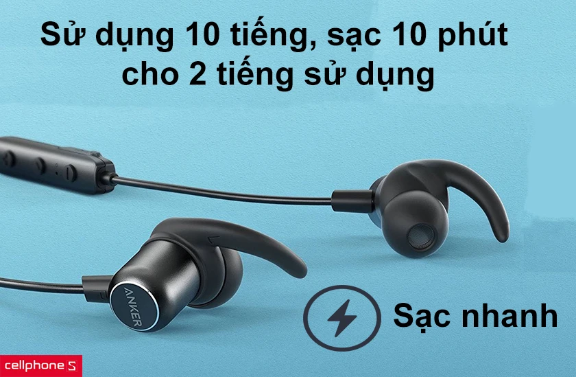 sử dụng liên tục trong 10 giờ thêm 2 giờ chỉ trong 10 phút