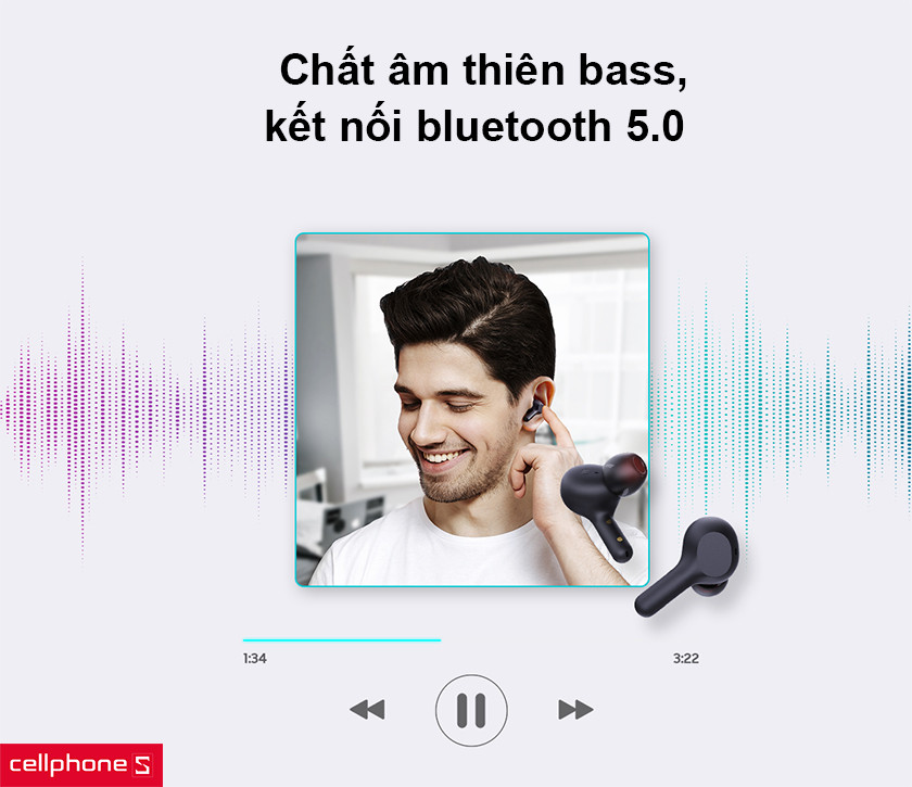 Chất âm thiên bass, kết nối bluetooth 5.0