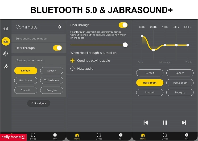 Kết nối Bluetooth 5.0 nhanh chóng và tuỳ chỉnh thông qua ứng dụng JabraSound+