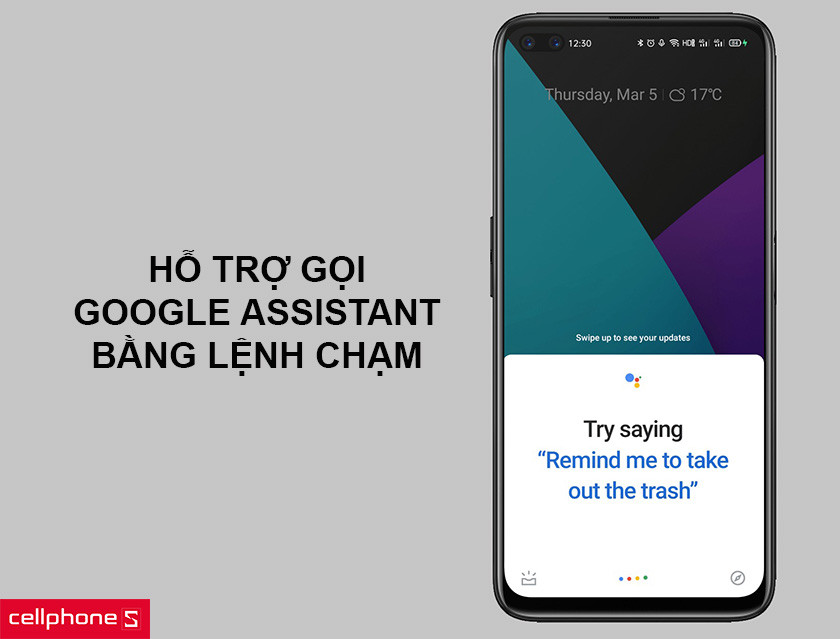 Hỗ trợ gọi Google Assistant bằng lệnh chạm