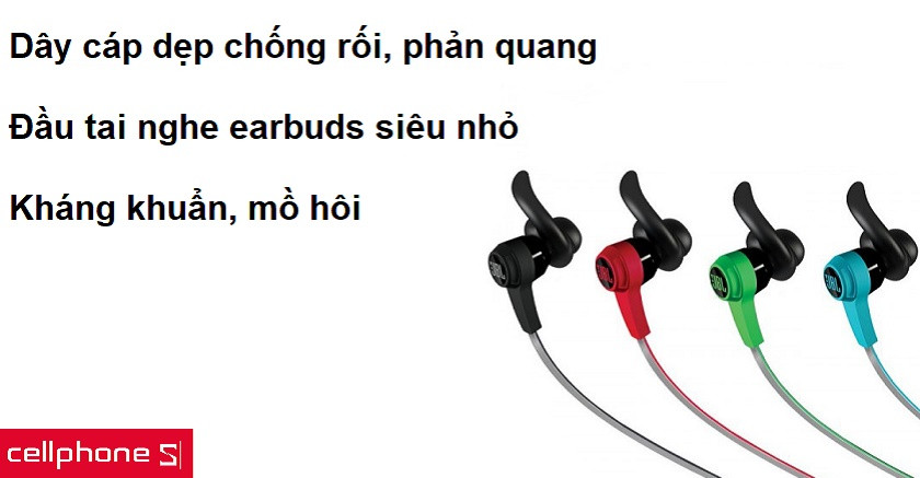 Thiết kế thể thao độc đáo cùng tai nghe earbuds siêu nhỏ