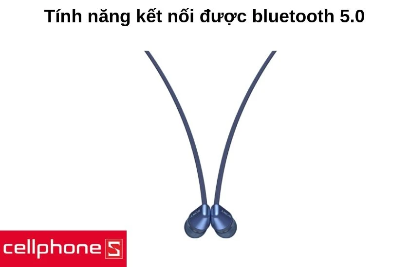  Tai nghe bluetooth Sony Wi-C310 với tính năng kết nối được bluetooth 5.0 