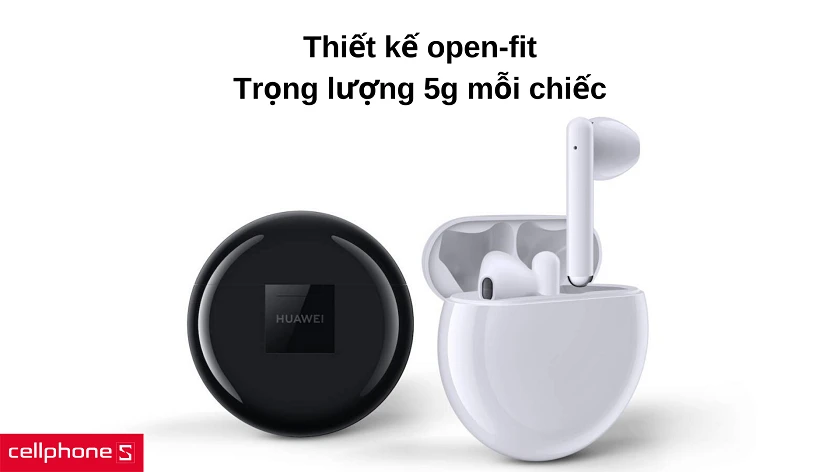 Huawei FreeBuds 3 sở hữu tiết kế nhỏ gọn, thoải mái khi đeo lâu