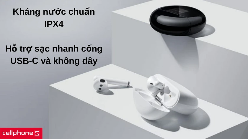 Chống thấm nước, hỗ trợ sạc nhanh cho thời lượng sử dụng lên đến 16 giờ