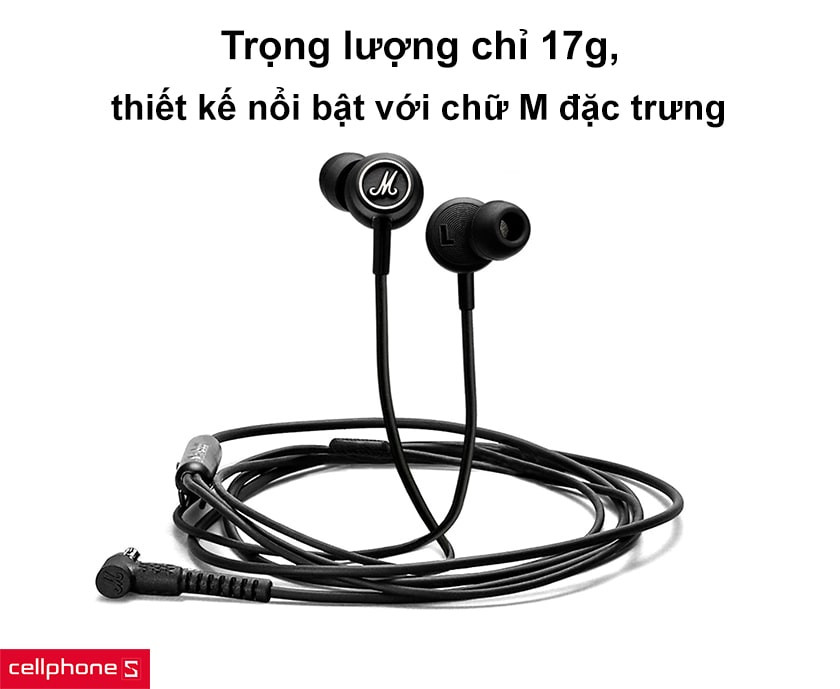 Trọng lượng chỉ 17g, thiết kế nổi bật với chữ M đặc trưng