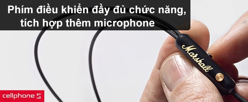 Cụm phím điều khiển đầy đủ chức năng, tích hợp thêm microphone