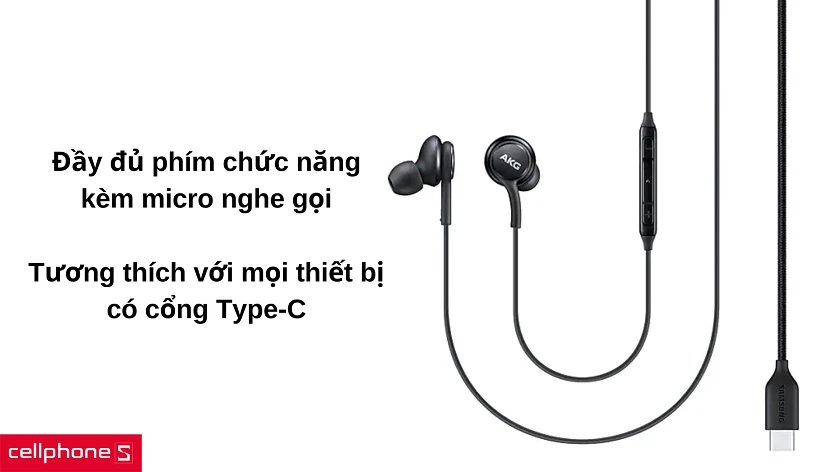 Đầy đủ các phím bấm cho nhu cầu cơ bản, tương thích với mọi thiết bị có cổng Type-C
