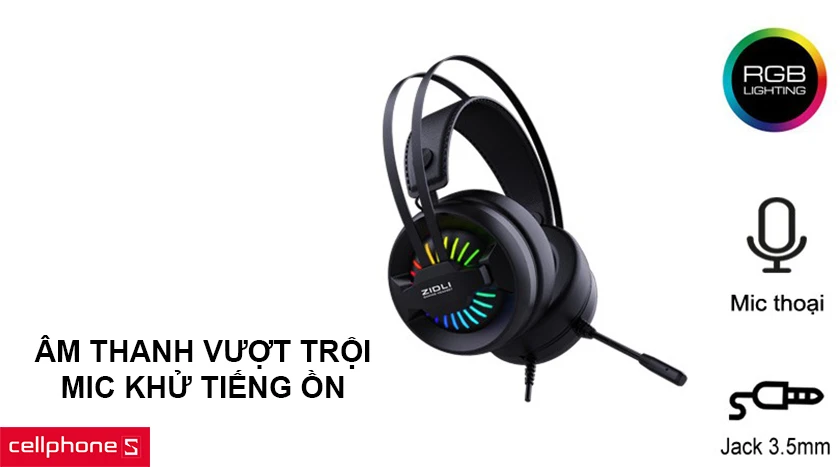 Hiệu suất âm thanh vượt trội, đi kèm với mic khử tiếng ồn