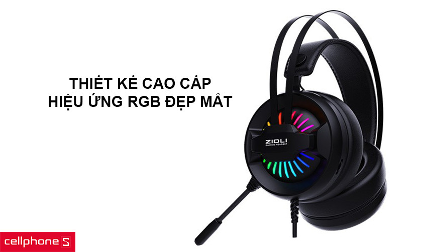 Thiết kế cao cấp với hiệu ứng RGB đẹp mắt, đeo êm ái