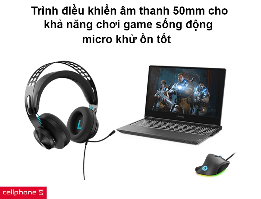 Trình điều khiển âm thanh 50mm, micro khử ồn tốt