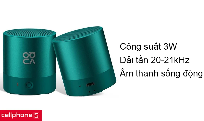 Công suất 3W và dải tần 20 – 21000Hz cho chất âm sắc nét, trung thực, sống động