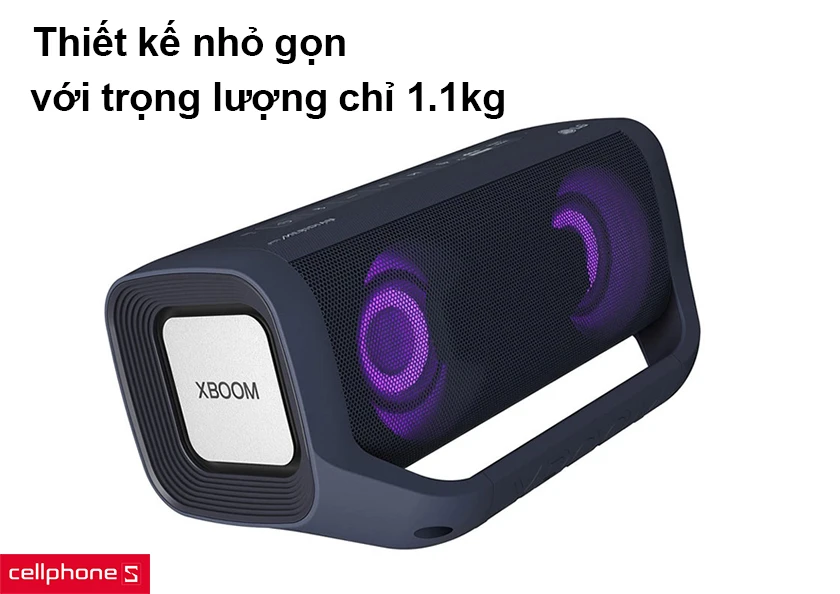 Thiết kế nhỏ gọn với trọng lượng chỉ 1.1kg