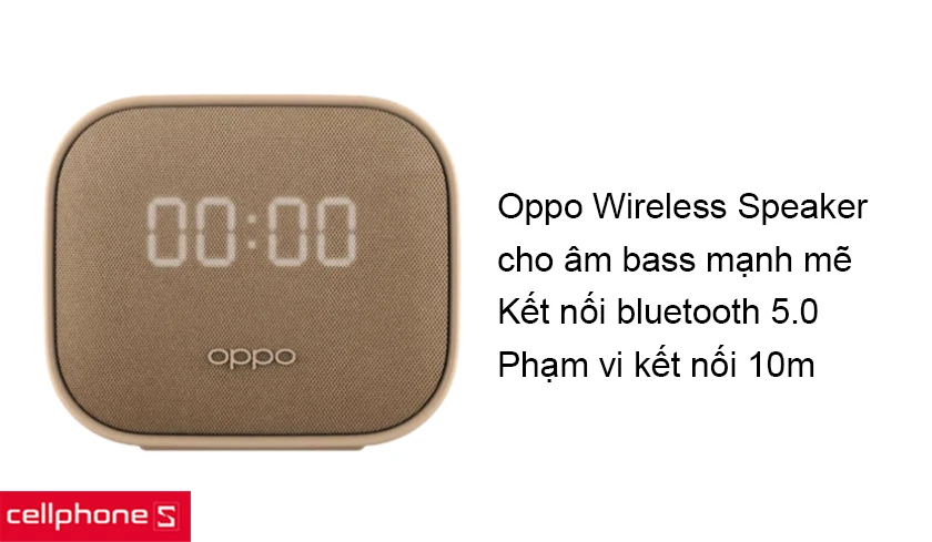 Âm bass mạnh mẽ, chất âm sắc nét với phạm vi kết nối bluetooth 5.0 10m