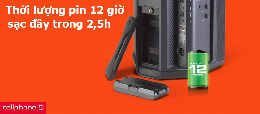 thời lượng pin lên đến 12 giờ