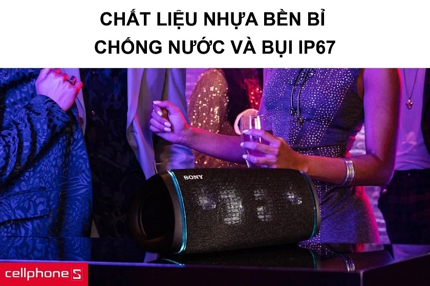 Mang chất liệu nhựa bền bỉ cùng khả năng chống nước, chống bụi tiêu chuẩn IP67