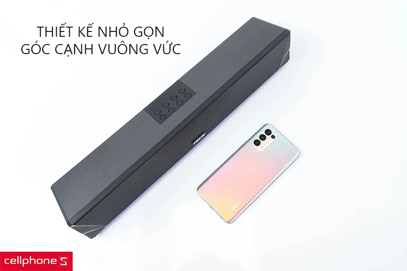 Thiết kế nhỏ gọn, góc cạnh vuông vức sang trọng