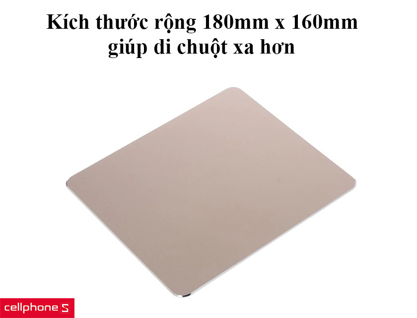 Kích thước bàn di chuột rộng 180mm x 160mm hoạt động linh hoạt