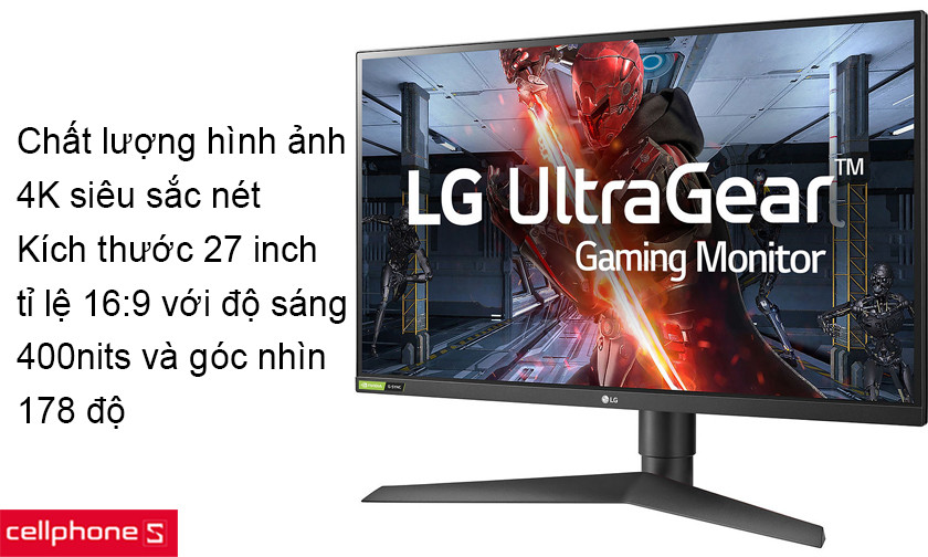 Chất lượng hiển thị 4K sống động và chân thực trên không gian lớn 27 inch