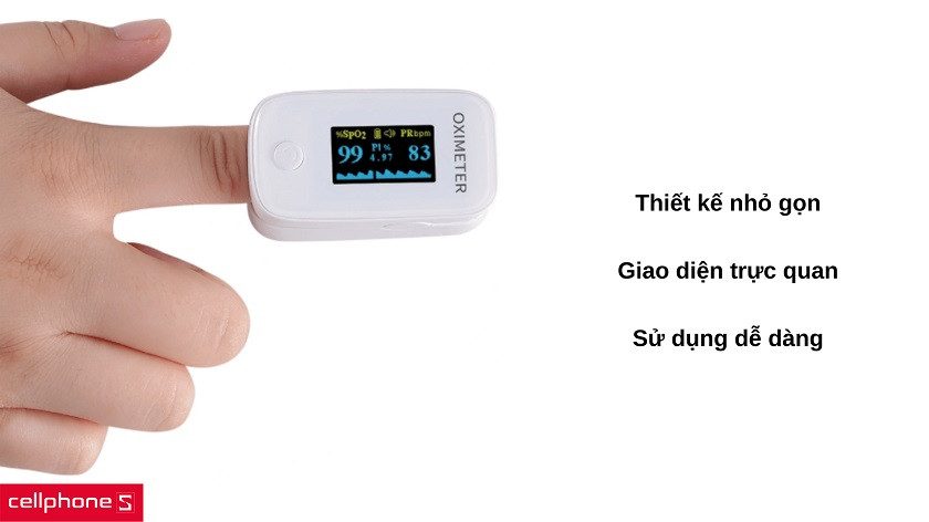 Máy đo nhịp tim nồng độ oxy trong máu SpO2 Finicare Oximeter YM301