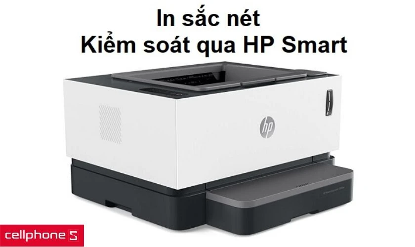 Chất lượng in rõ ràng, không lem chữ và khả năng kiểm soát qua ứng dụng HP Smart