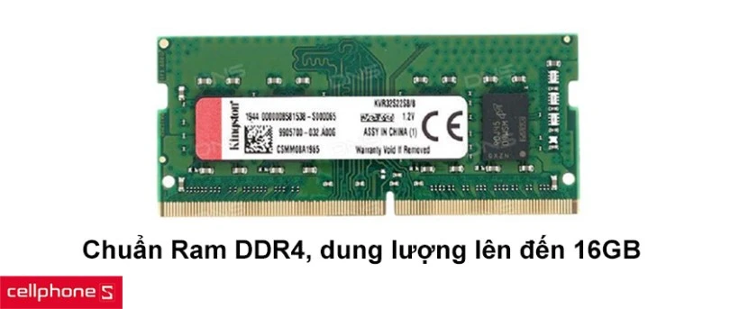 Chuẩn Ram DDR4, dung lượng lên đến 16GB