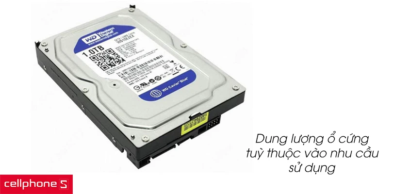 Cách chọn dung lượng ổ cứng HDD phù hợp