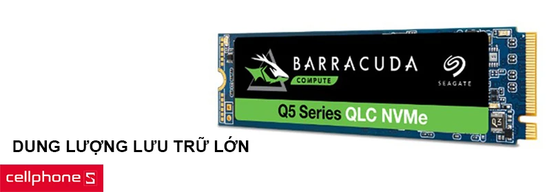 Dung lượng 500GB, lưu trữ thoải mái