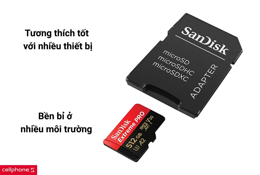 Tốc độ đọc/ghi cực nhanh, cho phép quay video 4K UHD và Full HD