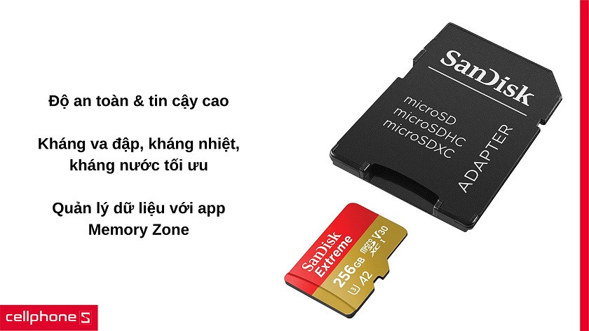 Độ an toàn và tin cậy cao, quản lý dữ liệu với ứng dụng điện thoại Memory Zone