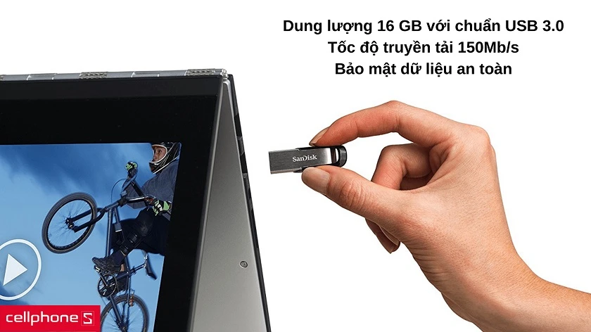 Chuẩn USB 3.0 cho tốc độ truyền dữ liệu đến 150Mb/s nhanh chóng