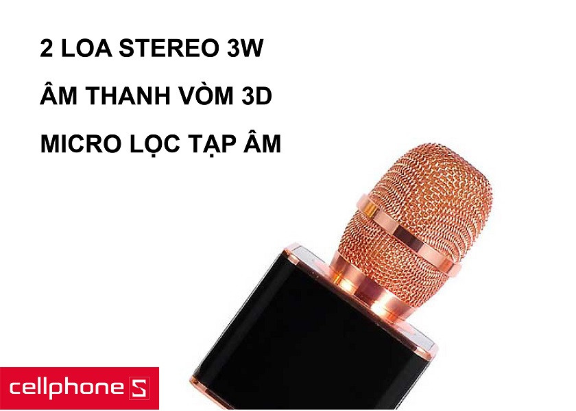 Hệ thống 2 loa Stereo công suất 3W cùng micro thu âm thanh rõ nét