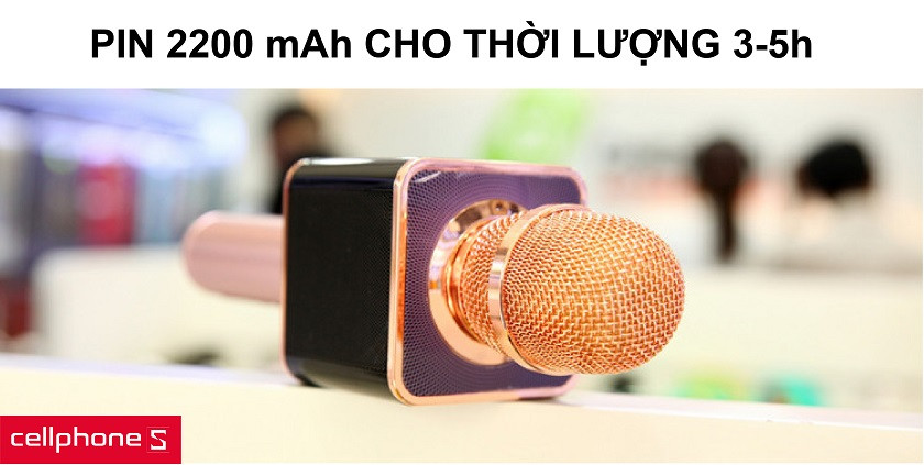 Viên pin 2200 mAh sử dụng liên tục lên đến 5 giờ