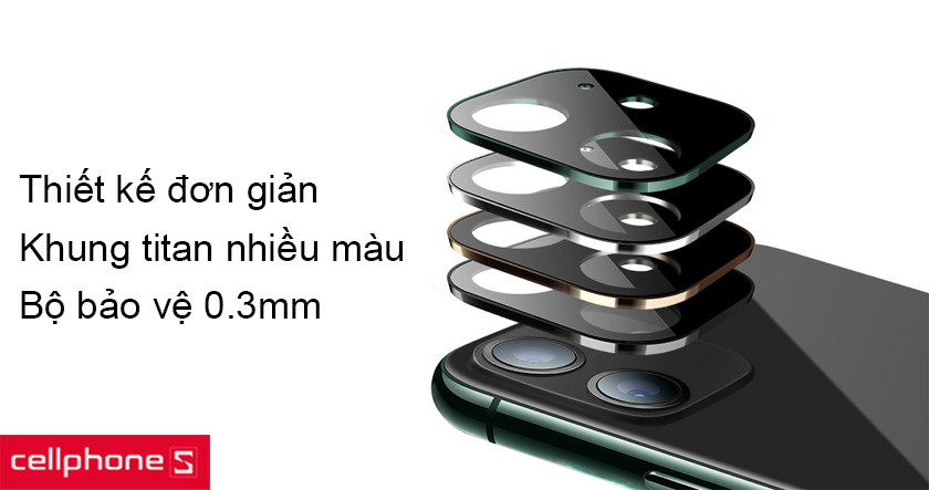 Miếng dán chống va đập với 5 lớp bảo vệ, cường lực 9H tăng cường sự bảo vệ cho camera