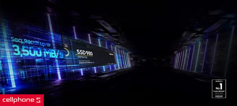 Ổ cứng SSD Samsung 980 M.2 PCIe NVMe 250GB – Tốc độ đọc – ghi vượt trội
