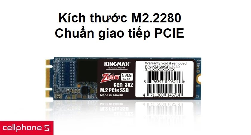 Thiết kế mỏng tiện lợi, chuẩn giao tiếp PCIE nhanh gấp 3 lần và khả năng chịu nhiệt, chống sốc tốt