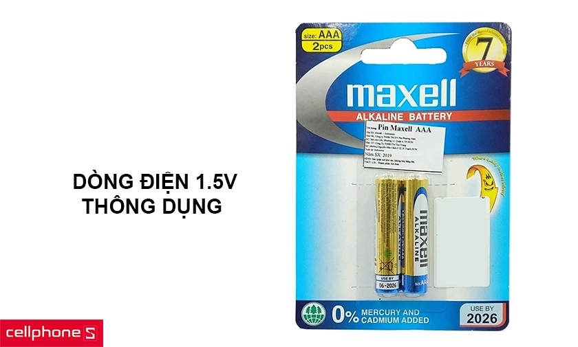 Pin AA, 1.5V thông dụng nhất