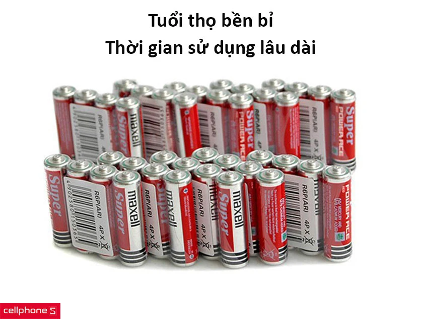 Pin Super ACE AA Maxell R6P(AR) 4P vỉ 4 viên