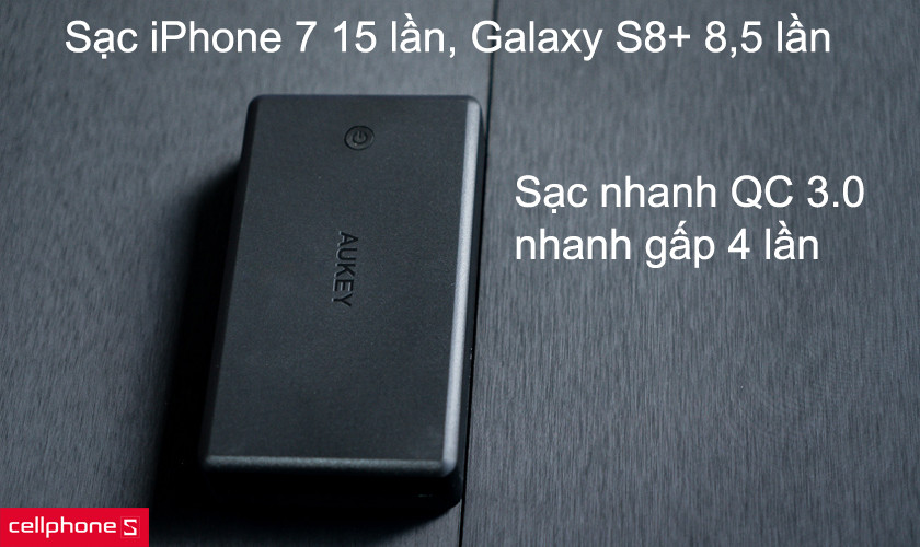 Dung lượng 30000 mAh, sạc nhanh Q 3.0 nhanh gấp 4 lần