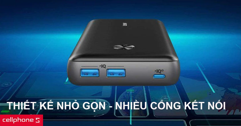 Nhiều cổng kết nối, đèn Led thông báo tình trạng sạc