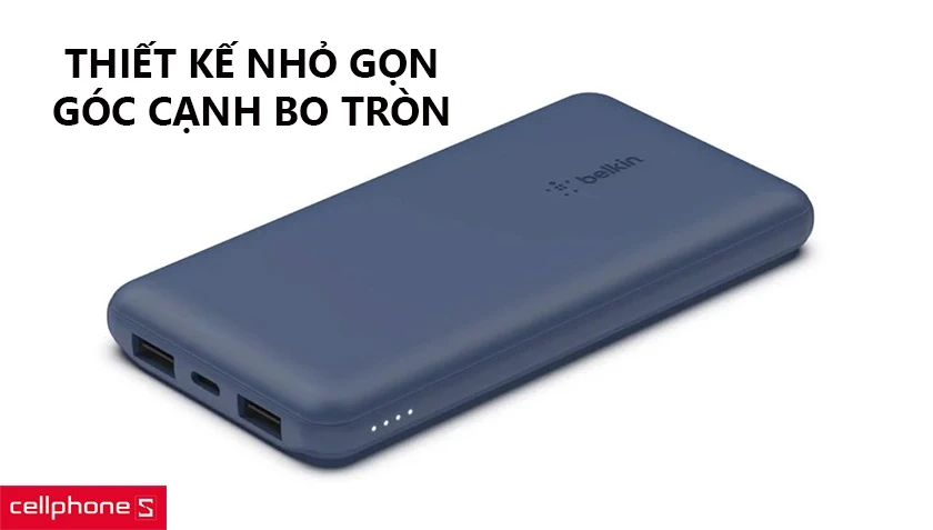 Thiết kế nhỏ gọn, bo tròn mềm mại