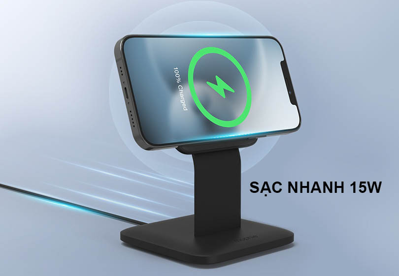 Thiết kế đứng hiện đại, công suất sạc 15W