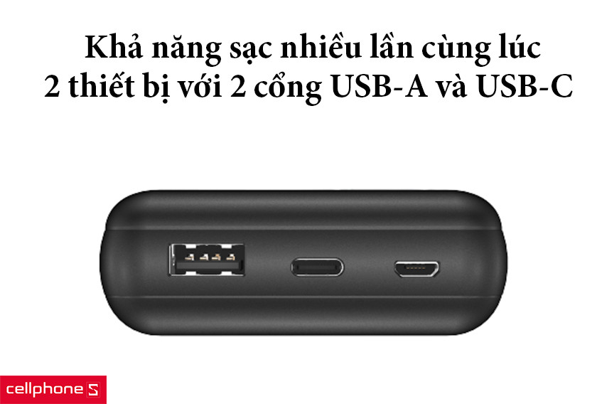 sạc cùng lúc 2 thiết bị