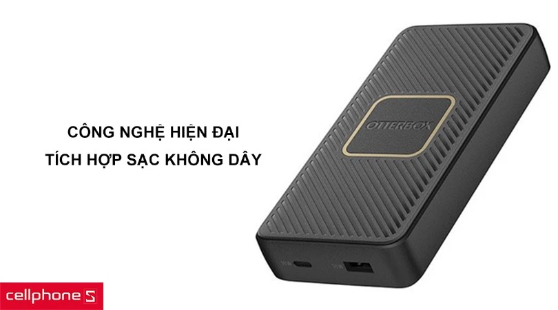 Pin dự phòng OtterBox 15.0000 mAh - Tích hợp sạc không dây tiện lợi