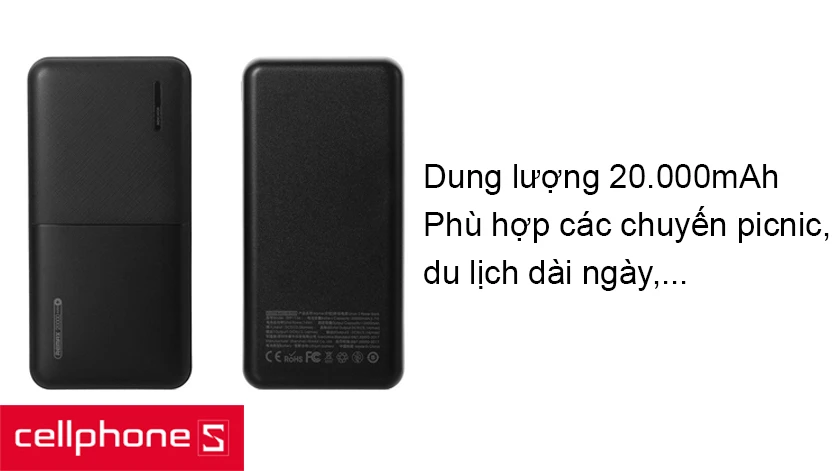 Pin dự phòng có dung lượng siêu khủng 20.000 mAh