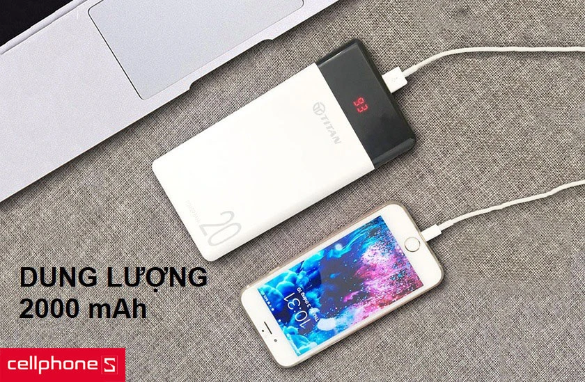 Dung lượng pin lớn phù hợp cho nhu cầu sử dụng thường xuyên