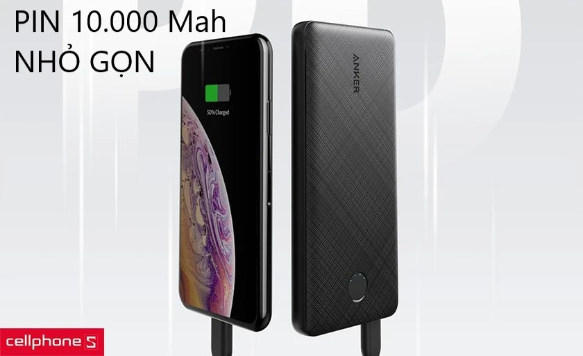 Thiết kế siêu mỏng, pin 10.000 mAh dung lượng lớn