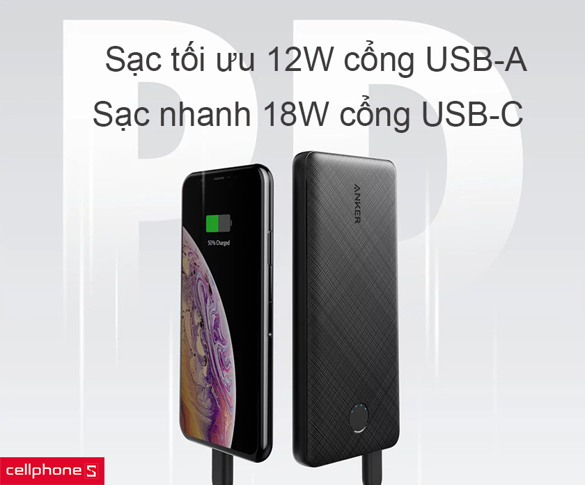  3 chế độ sạc độc đáo đó là sạc nhanh 18W qua cổng USB-C