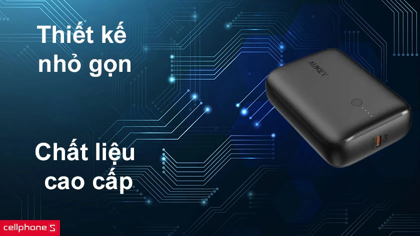 Thiết kế nhỏ gọn, tiện mang theo, chất liệu cao cấp